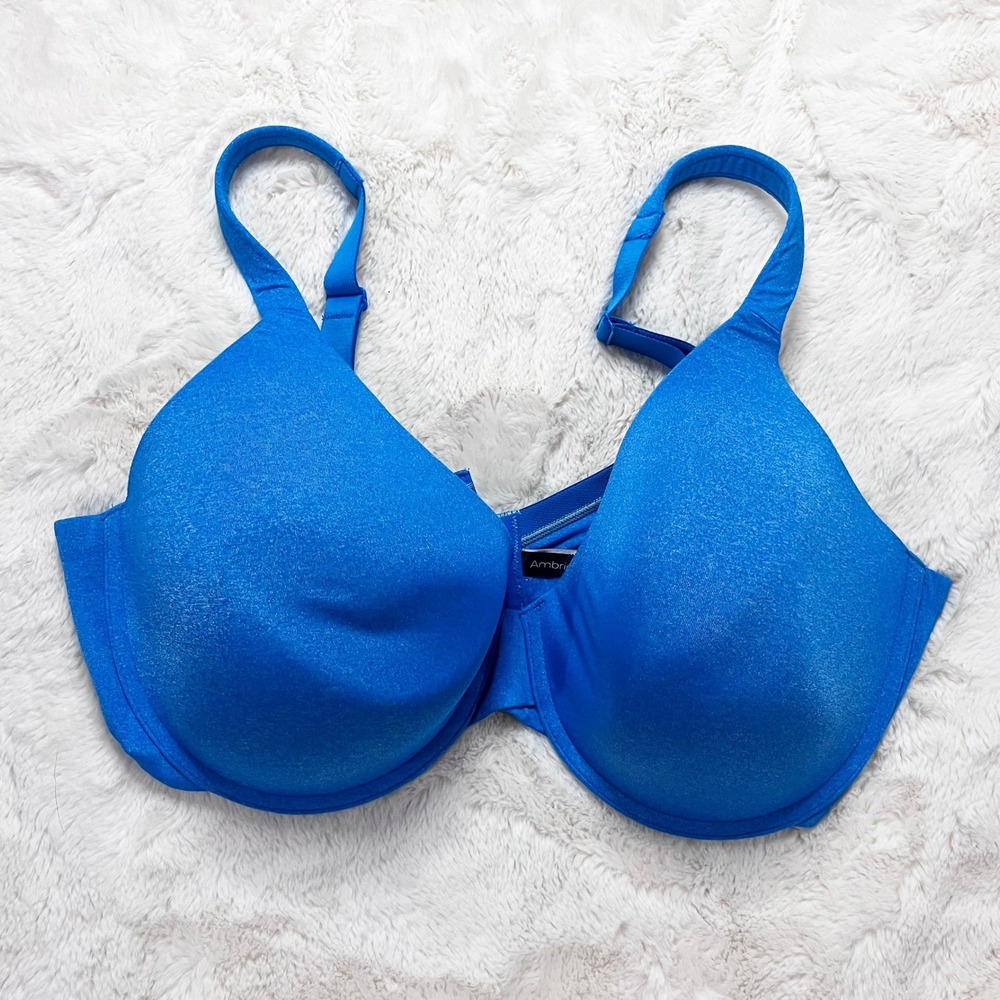 Ambrielle Blue‎ Heathered Everyday Full Coverage Bra 42DD